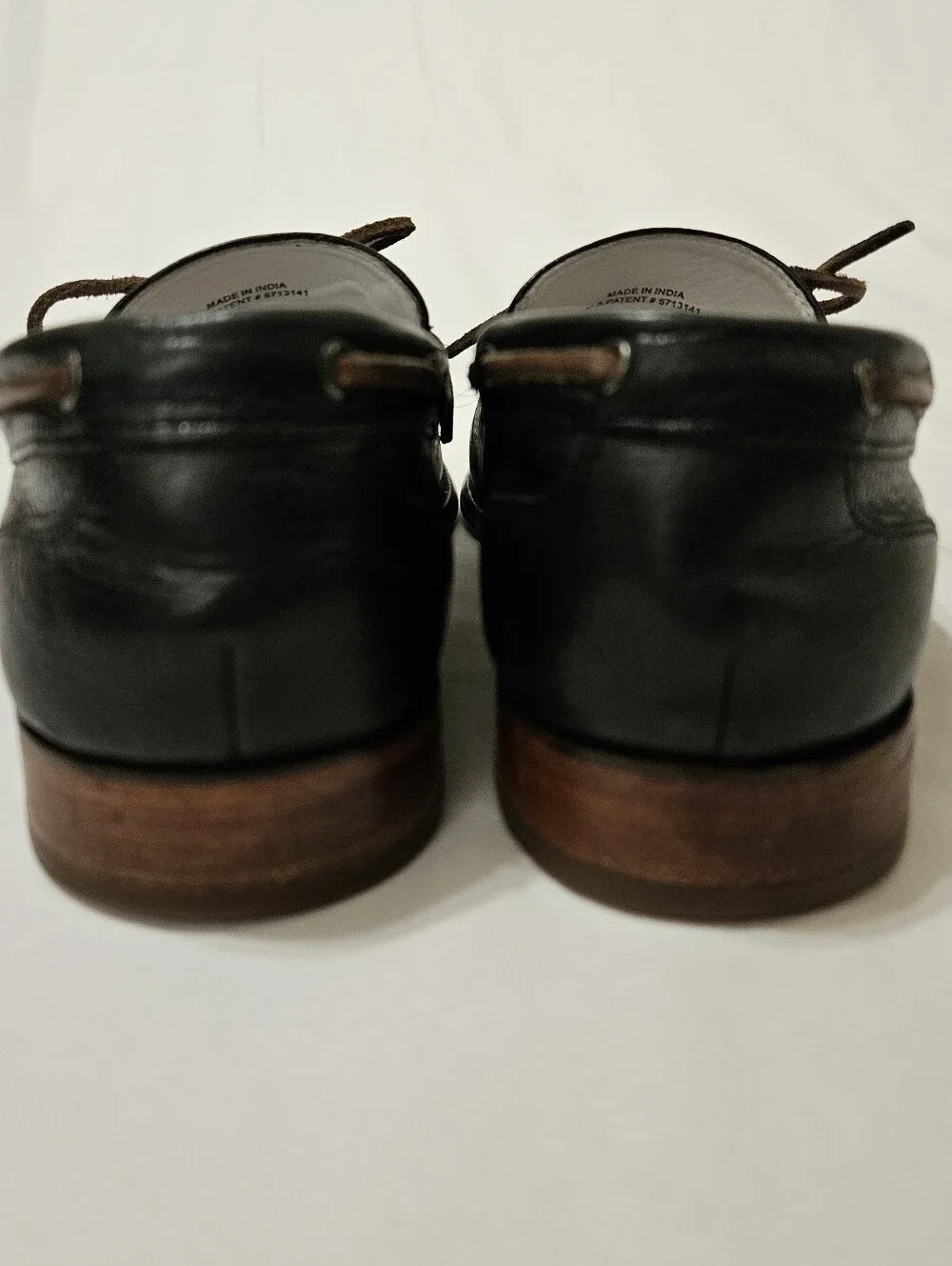 Cole Haan Shoes Mens Size 9 Black Leather Vtg Air Boat Loafers Slip On Dress
